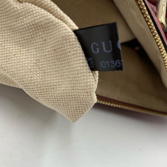 Auth Gucci Rose Pink Leather Web Line Boston Speedy 2way Tote Bag Preloved - Picture 13 of 16